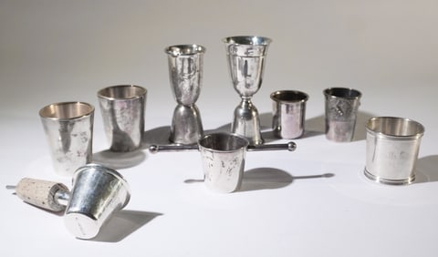 Antique & Vintage Sterling Silver Whiskey Jiggers