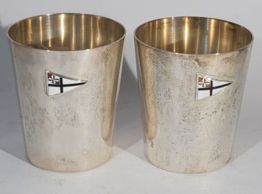 Pair Schofield Sterling Silver Julep Cup Trophies