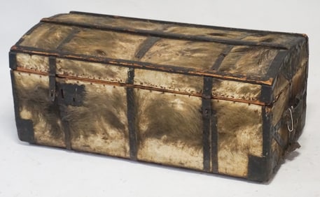 Antique Sporting Trunk Covered in Wild Boar Hyde