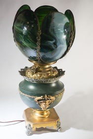 Antique Edward Miller Lamp & Shade