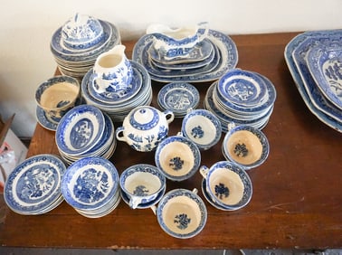Large Collection Buffalo NY Blue & White Porcelain