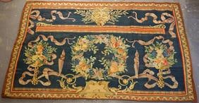Antique French Woven Wall Hanging Tapestry