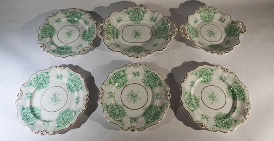 Set Antique English Davenport Porcelain Dinnerware