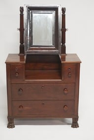 American Classical Carved & Figured Mahogany