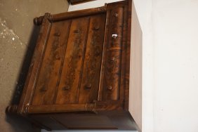 American Classical Figured & Carved Mahogany Chest