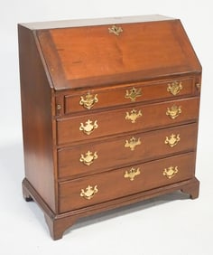 American Hepplewhite Cherrywood Slant Front Desk