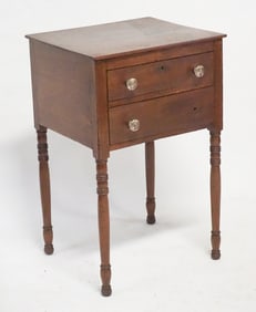 Federal Walnut Two Drawer Side Table