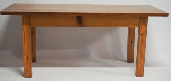 Fine Custom Hard Yellow Pine Harvest Table