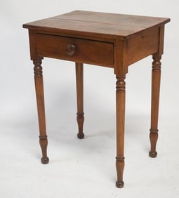 American Sheraton Walnut One Drawer Side Table