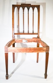 Charleston SC Federal Carved Mahogany Side Chair