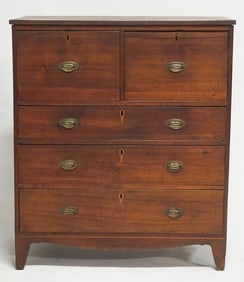 Excellent SC Federal Walnut Bonnet Top Chest