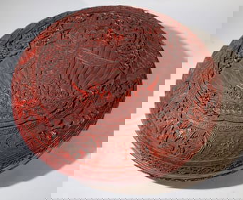 Excellent Antique Chinese Qing Period Cinnabar Box