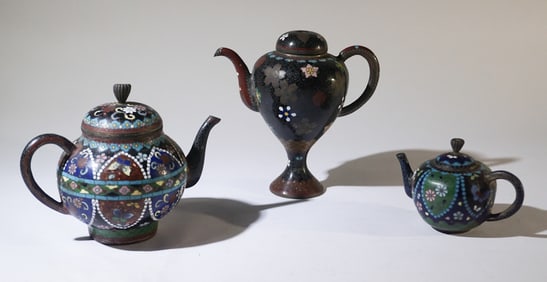 Antique Japanese Cloisonne Teapots
