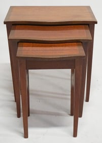 English Edwardian Style Mahogany Nesting Tables