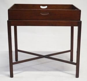 English Regency Mahogany Butlers Tray on Stand