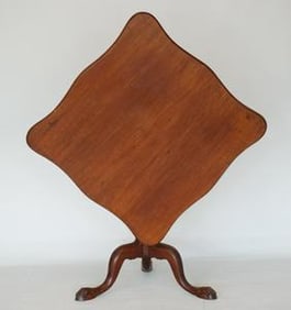 American Mahogany Tilt Top Chippendale Tea Table