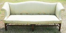 Chippendale Mahogany Camel Back Sofa