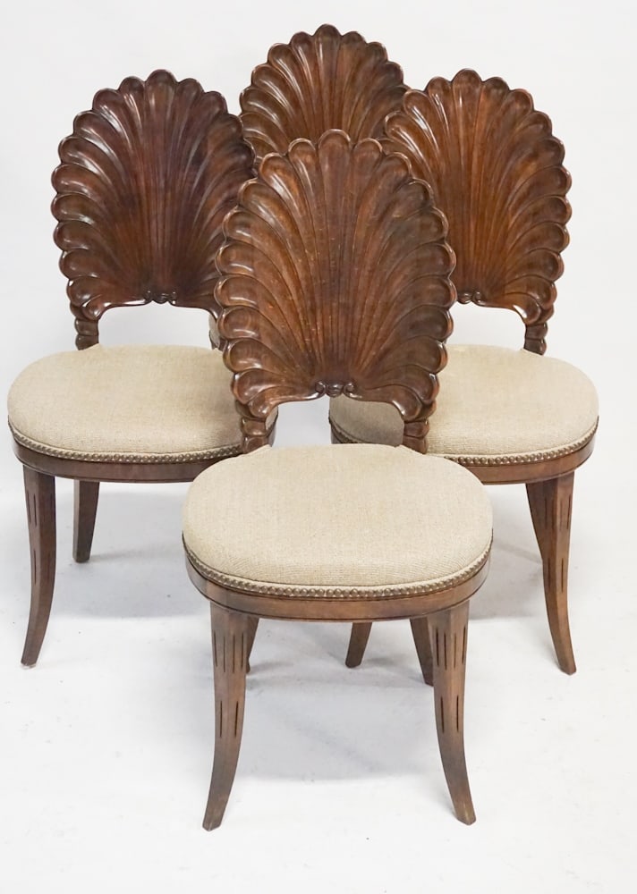 Regency Style Mahogany Shell Back Dining Chairs (1 of 2)