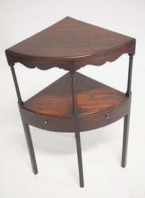 English George III Mahogany Corner Stand