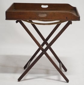 English Regency Mahogany Butlers Tray on Stand