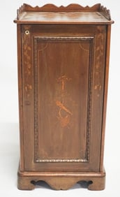 Dutch Marquetry Inlaid Mahogany Side Cabinet
