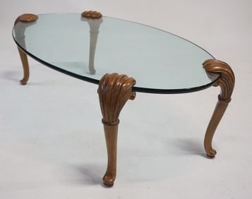Charming Deco Glass Top Coffee Table