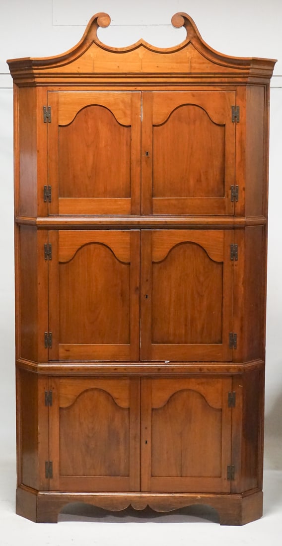 Rare Southern Federal Black Walnut Corner Cabinet (1 of 6)
