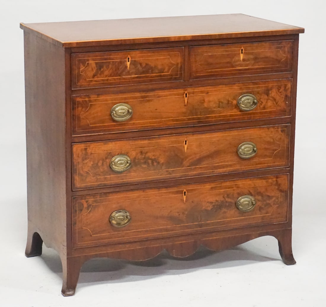 Handsome Southern Federal Inlaid Mahogany Chest (1 of 6)