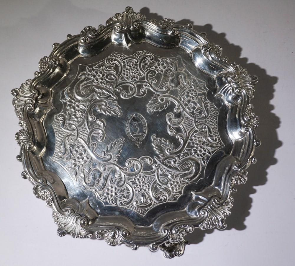 English George III Silver Platter by William Hall (1 of 3)