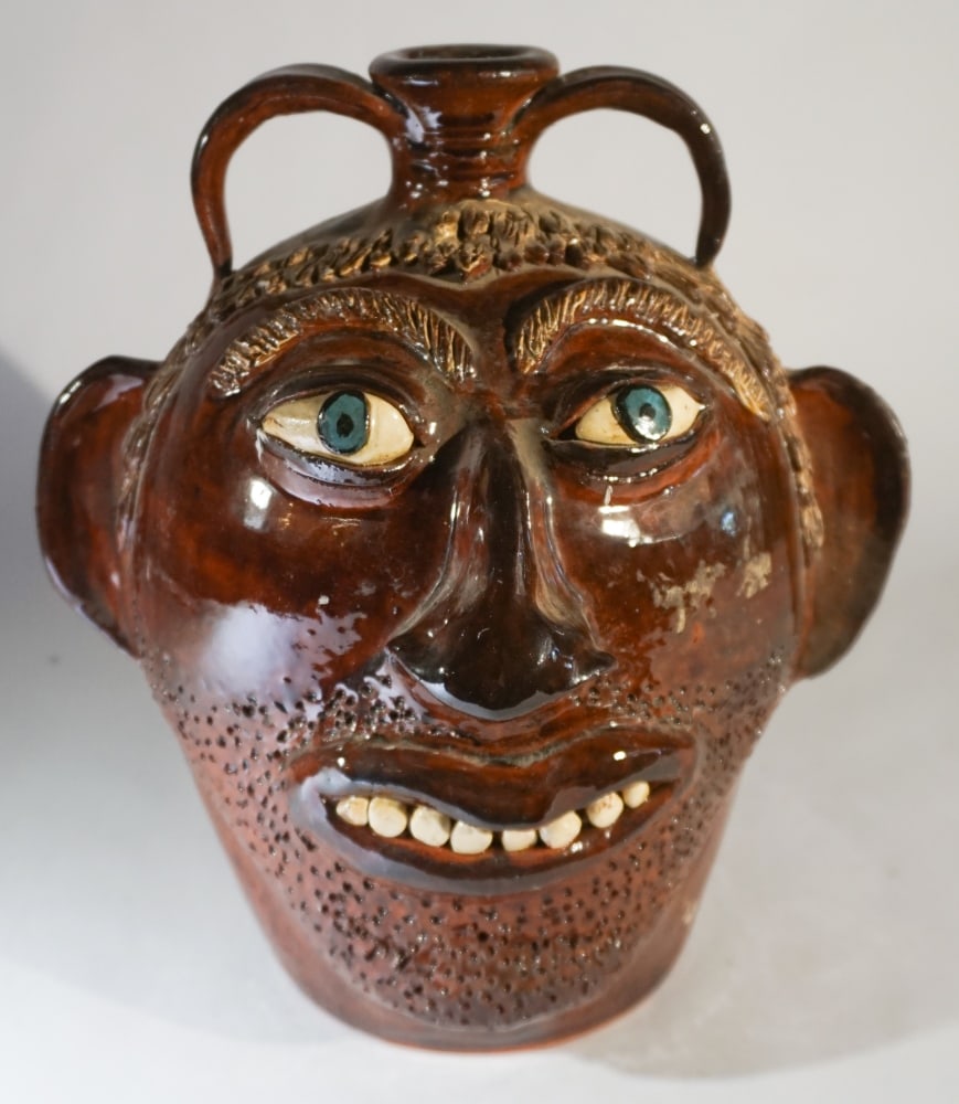 Southern Stoneware Face Jug by Albert Hodge (1 of 4)