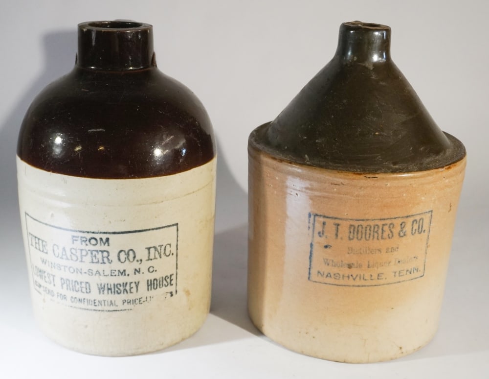 Two Antique Southern Stoneware Merchant Jugs (1 of 2)