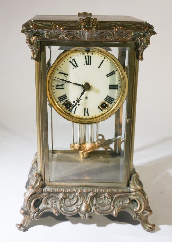Antique Ansonia Crystal Regulator Clock (1 of 5)