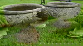 Pair NeoClassical Style Cast Stone Garden Urns