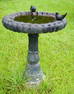 Handsome Vintage Cast Stone Garden Bird Bath