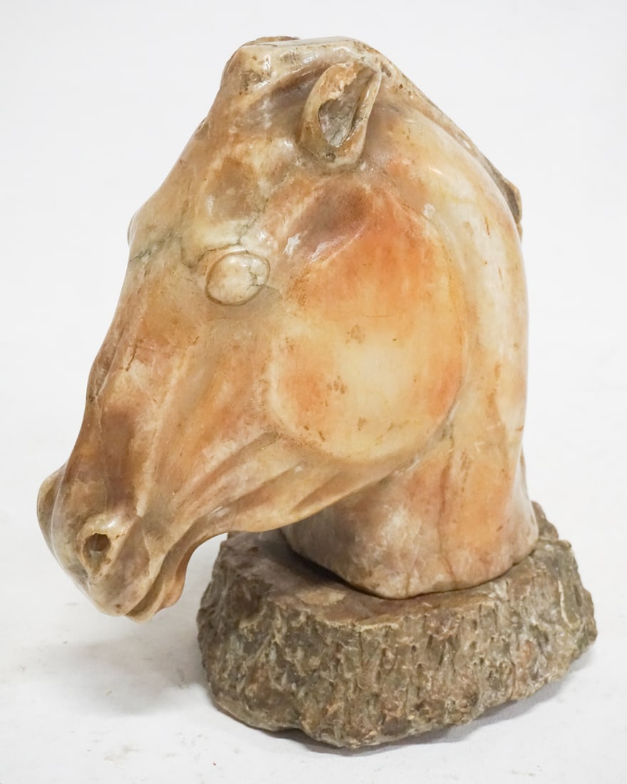 Antique Chinese Carved Stone Horse Head Sculpture (1 of 3)