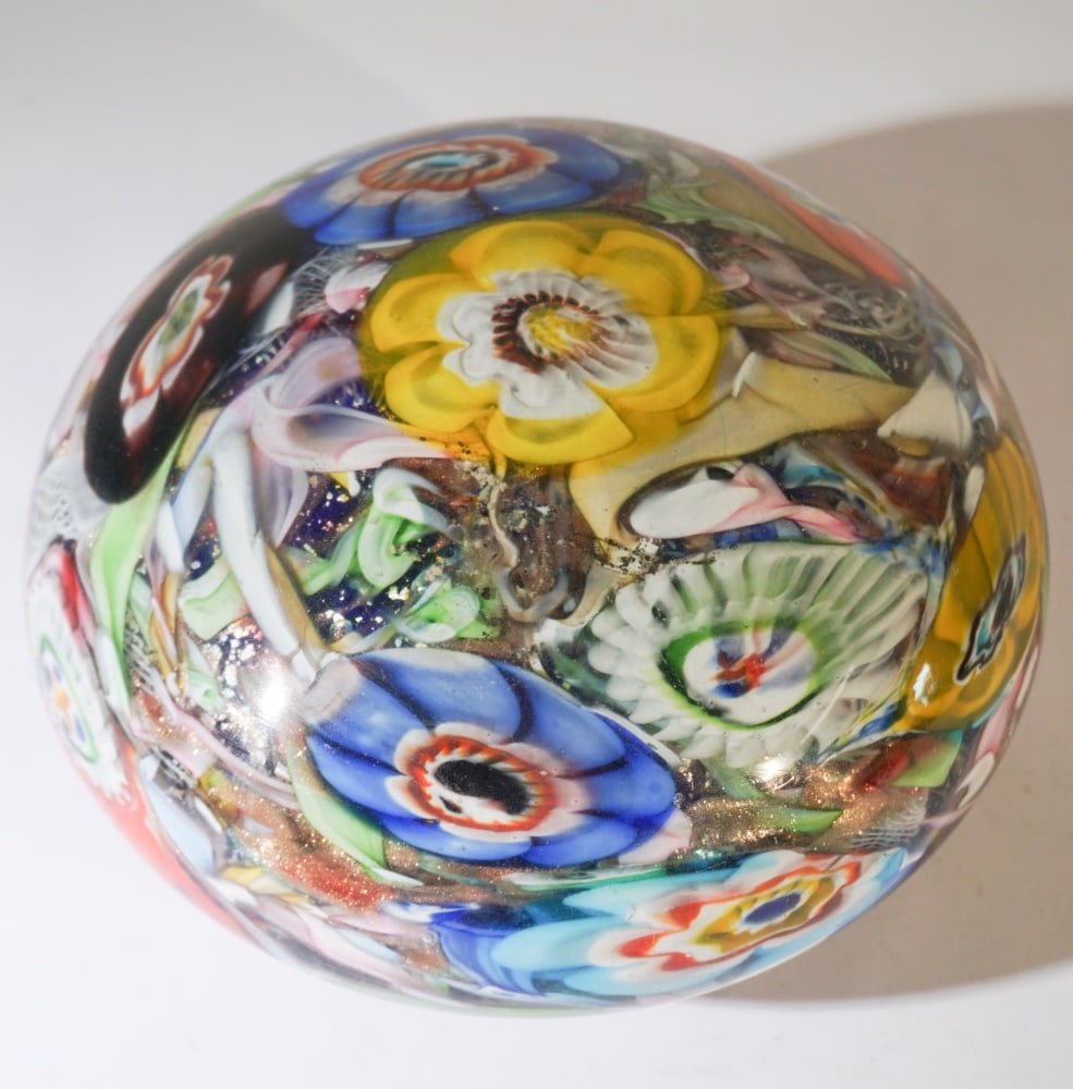 Massive Mid Century Blown Glass Paperweight (1 of 3)