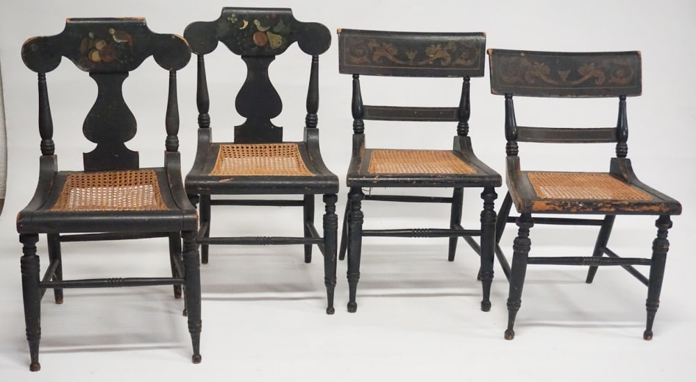 Two Pair American Fancy Sheraton Dining Chairs (1 of 5)