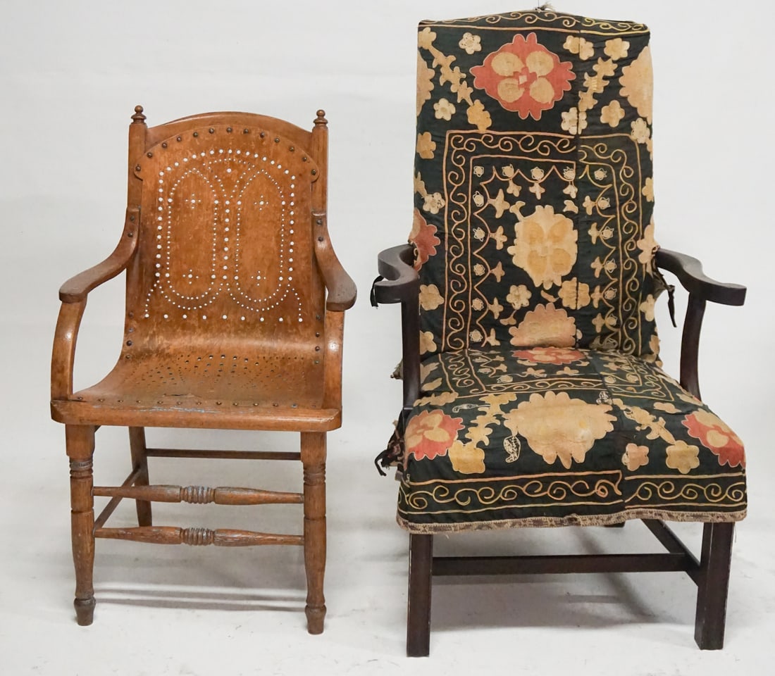 Two Interesting Antique Arm Chairs (1 of 5)