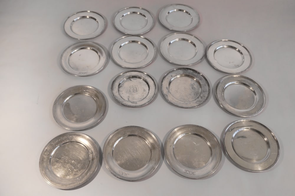 Collection Vintage Sterling Bread & Butter Dishes (1 of 2)