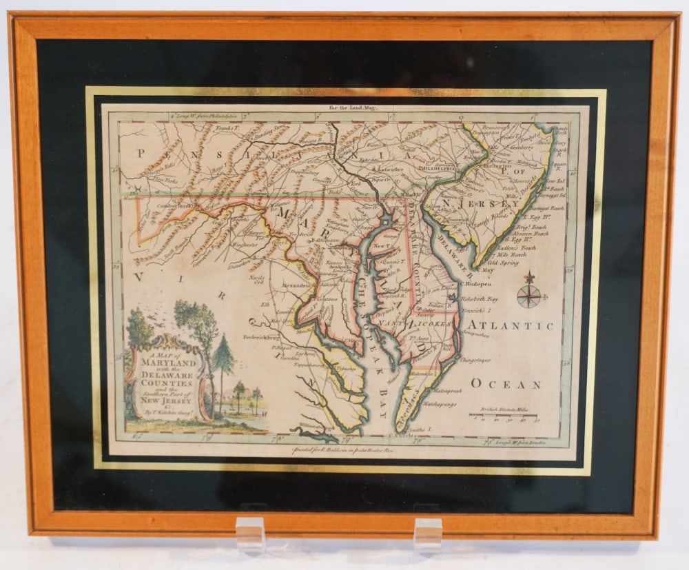 Thomas Kitchin 18th Century Map of Maryland & Surround Areas (1 of 4)
