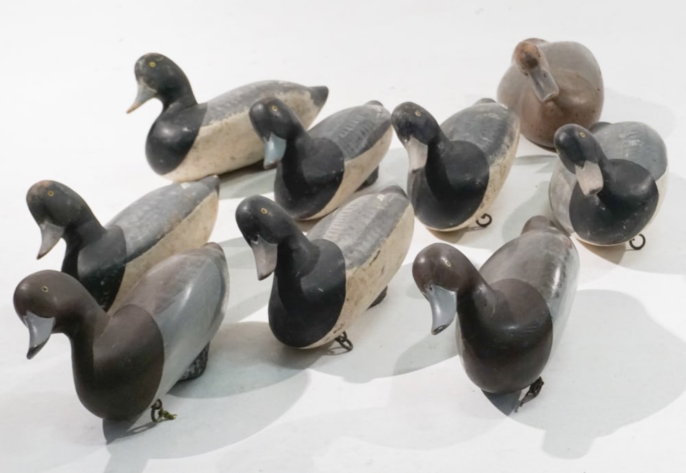 Rare Vintage Rig of Maryland Blue Bill Duck Decoys (1 of 4)