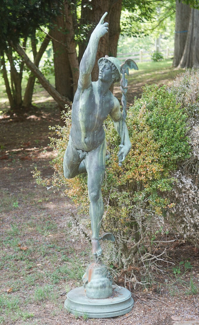 Antique Bronze Garden Figure of Mercury after Giambologna (1 of 15)