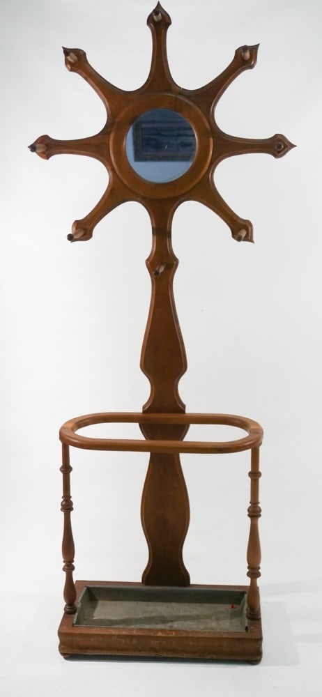 Handsome South Carolina Classical Walnut Hall Tree (1 of 3)