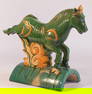 Vintage Chinese Earthenware Roof Tile Figural Piec