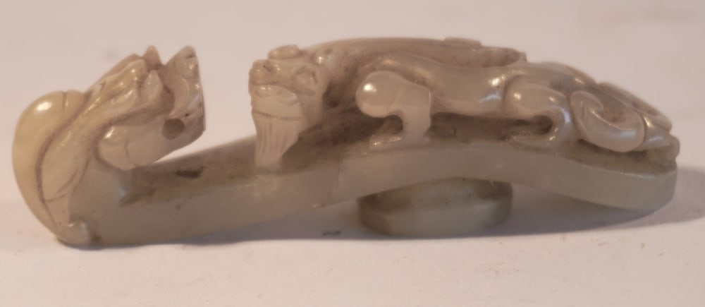 Antique Carved Chinese Jade Belthook (1 of 10)