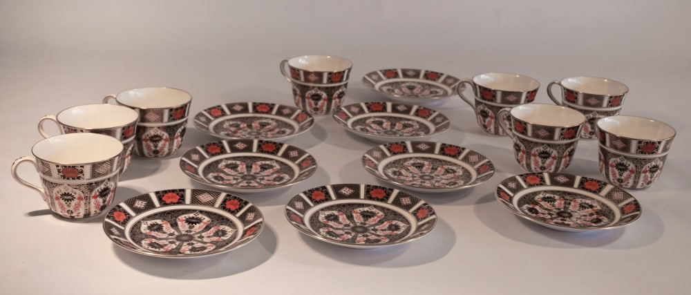 Eight Royal Crown Derby Porcelain Cups & Saucers (1 of 3)