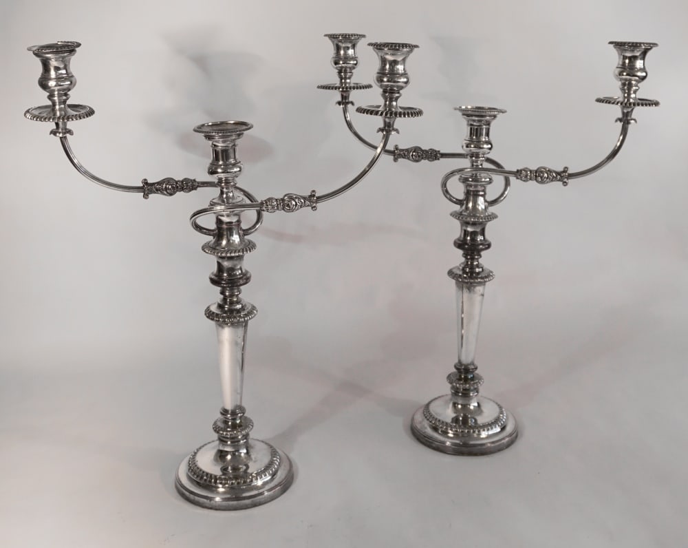Pair Antique English Regency Old Sheffield Silver (1 of 2)
