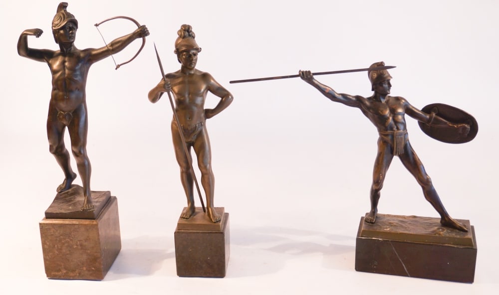 Collection Three Antique Roman Bronze Figures (1 of 6)