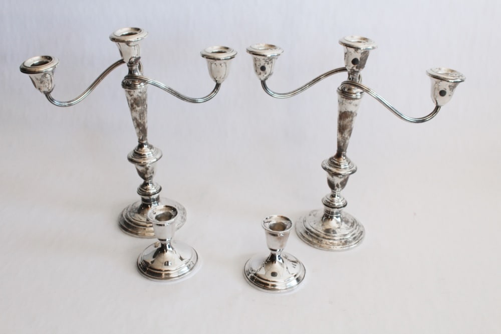 Charming Pair Gorham Sterling Silver Candelabra (1 of 1)