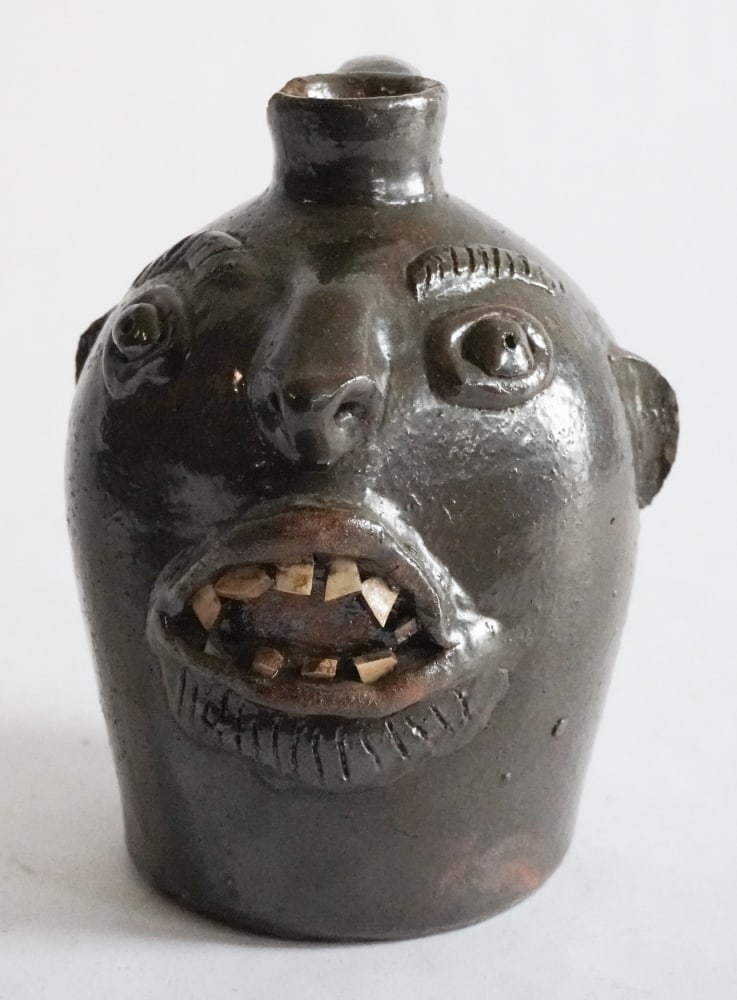 Excellent Antique Southern Stoneware Face Jug (1 of 5)